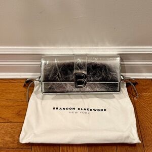 Brendan Blackwood Crackled Silver Nia Bag